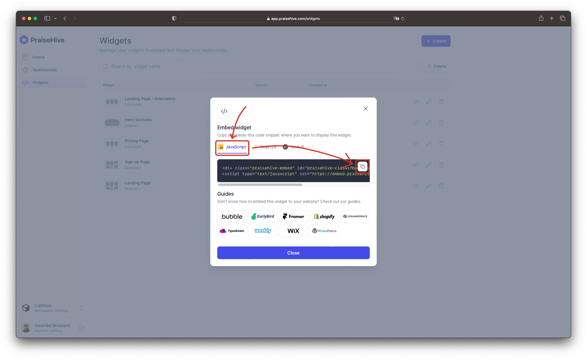 Step - 1: Copy Code