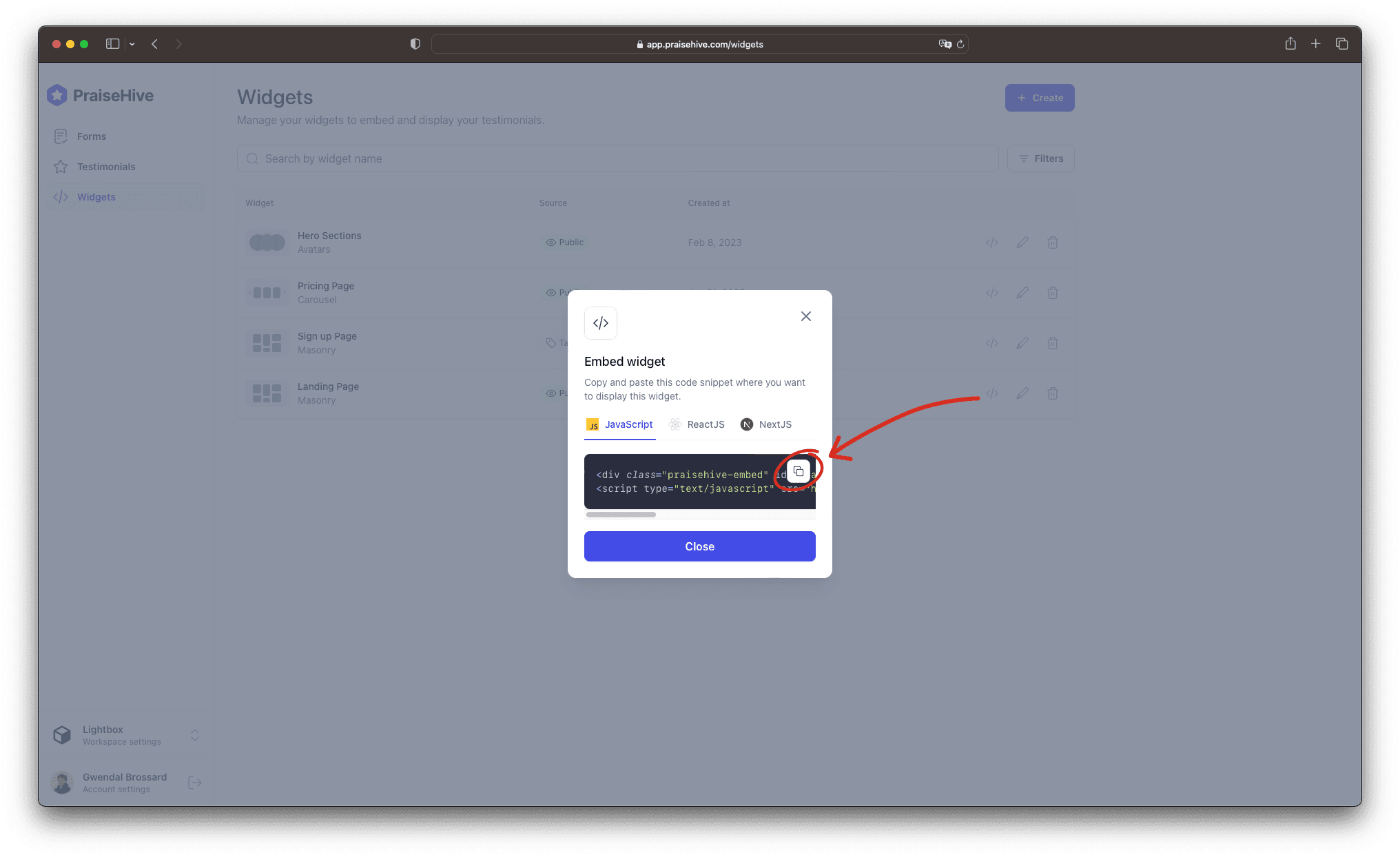 Step - 1: Copy Code