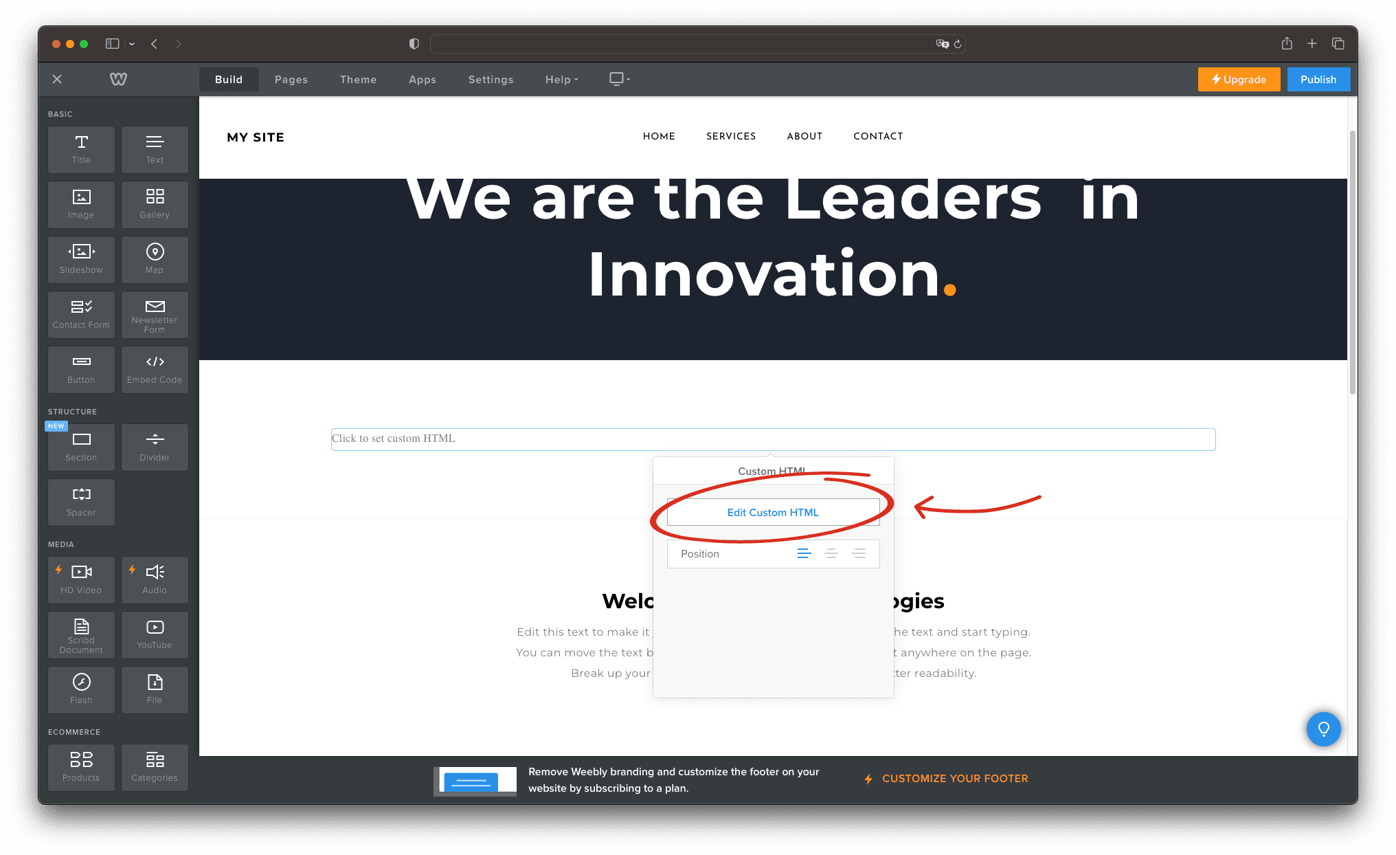 Step - 2: Insert Embed Code block