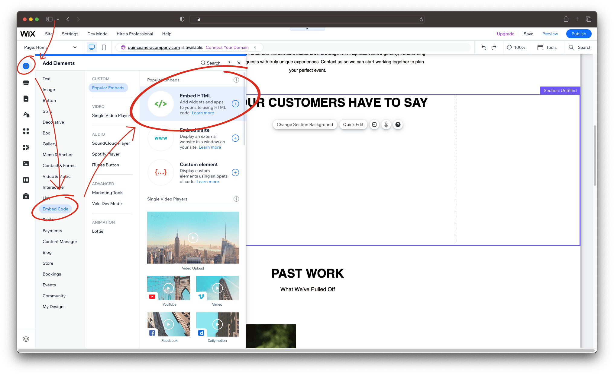 Step - 2: Insert embed HTML